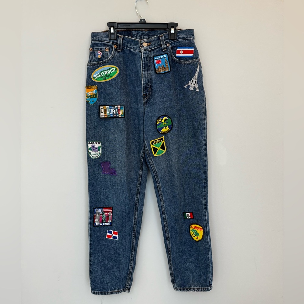 Custom Levi’s 550s Patch Jeans